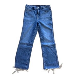 UNIQLO slim fit high rise cropped jeans